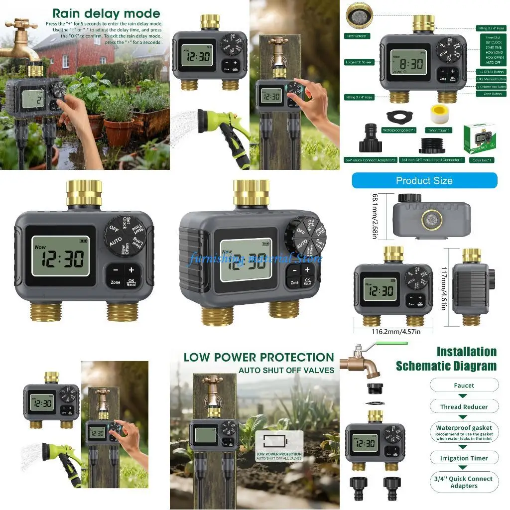 

Y5GD Outdoor Irrigation Brass Valves Double Control BSP 3/4 Inch Thread IP55 Waterproof Technology
