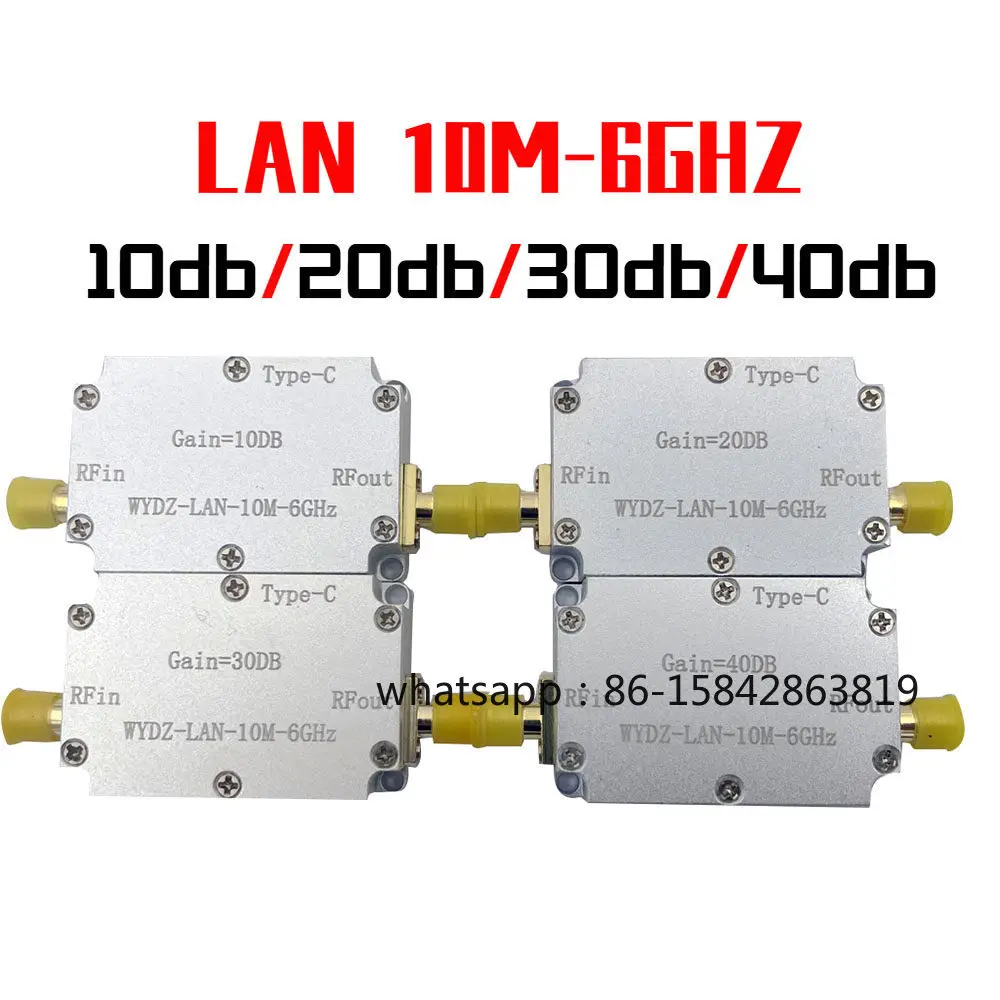 High Flatness Amplifier 10M-6GHz Gain 10DB 20DB 30DB 40DB RF Driver 2024 Models