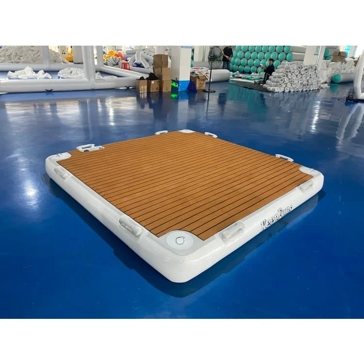Keep Funs Infla Floating Dock Water Platform With Non-Slip EVA Mat For Pool Lake Yoga Suthing Water Sports