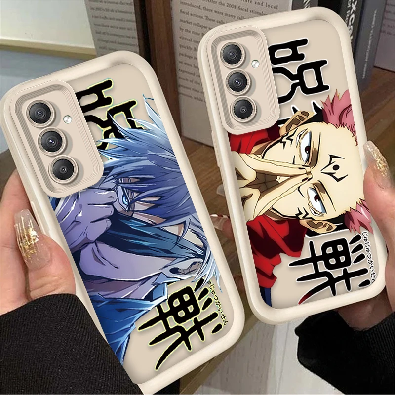 Anime Jujutsu Kaisen Case for Samsung Galaxy S24 S23 S22 S21 Ultra Plus FE A54 A34 A14 A73 A53 A33 5G Soft Silicone Back Cover