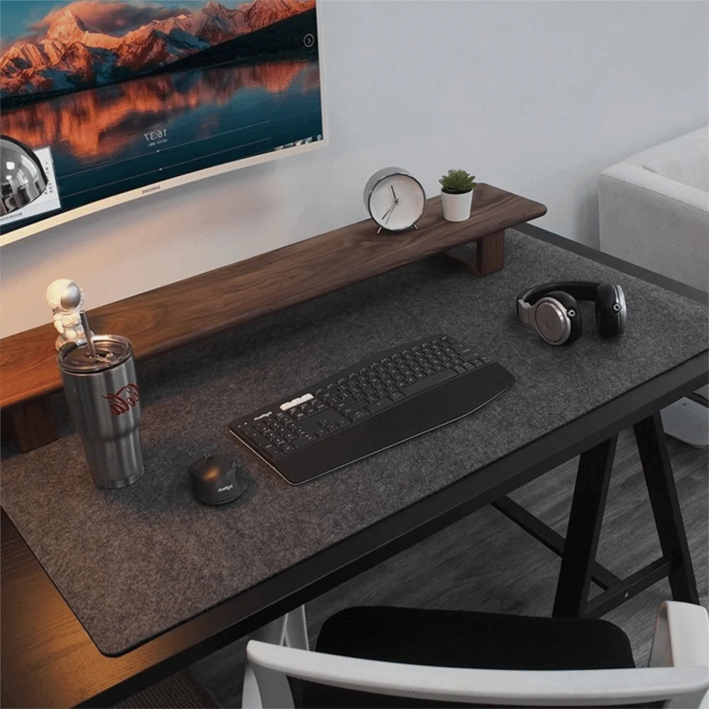 Gaming Accessories Wool Felt Mouse Pad Large Size Writing Mat Laptop Table Mat Soft Stain Resistant Computer Desk Protector