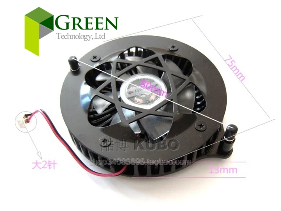 Circular 75x13mm 80mm Hole Pitch Cooling fan for 6600 7300 7600 8500 8600 Graphics card with Heatsinks 12V  2PIN