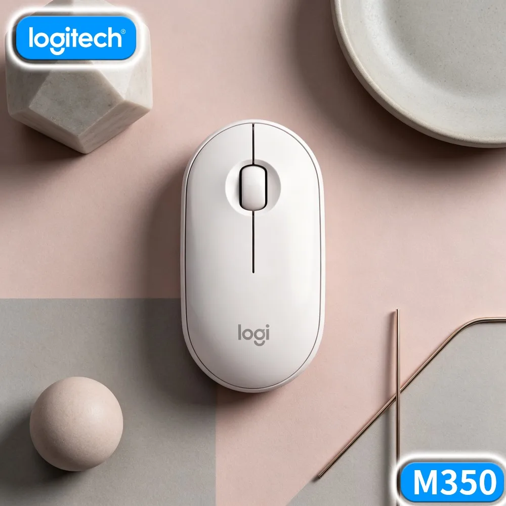 Logitech M350 PEBBLE Wireless Mouse 2.4G Bluetooth Ergonomic Shape For Laptop Notebook PC Tablet Home Office Work