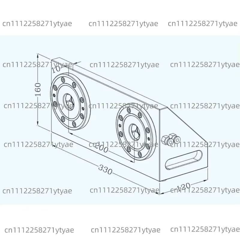 4 center zero system pneumatic chuck AMF-K20.3-L2 3 axis steel chuck for numerical control heavy machining