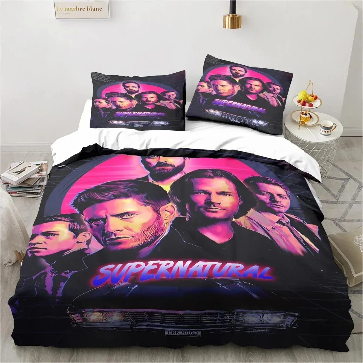 TV series Supernatural Bedding Sets Single Twin Full Queen King Size Bed Linen Kids Girls Bedroom Decor Cartoon Duvet Cover Set