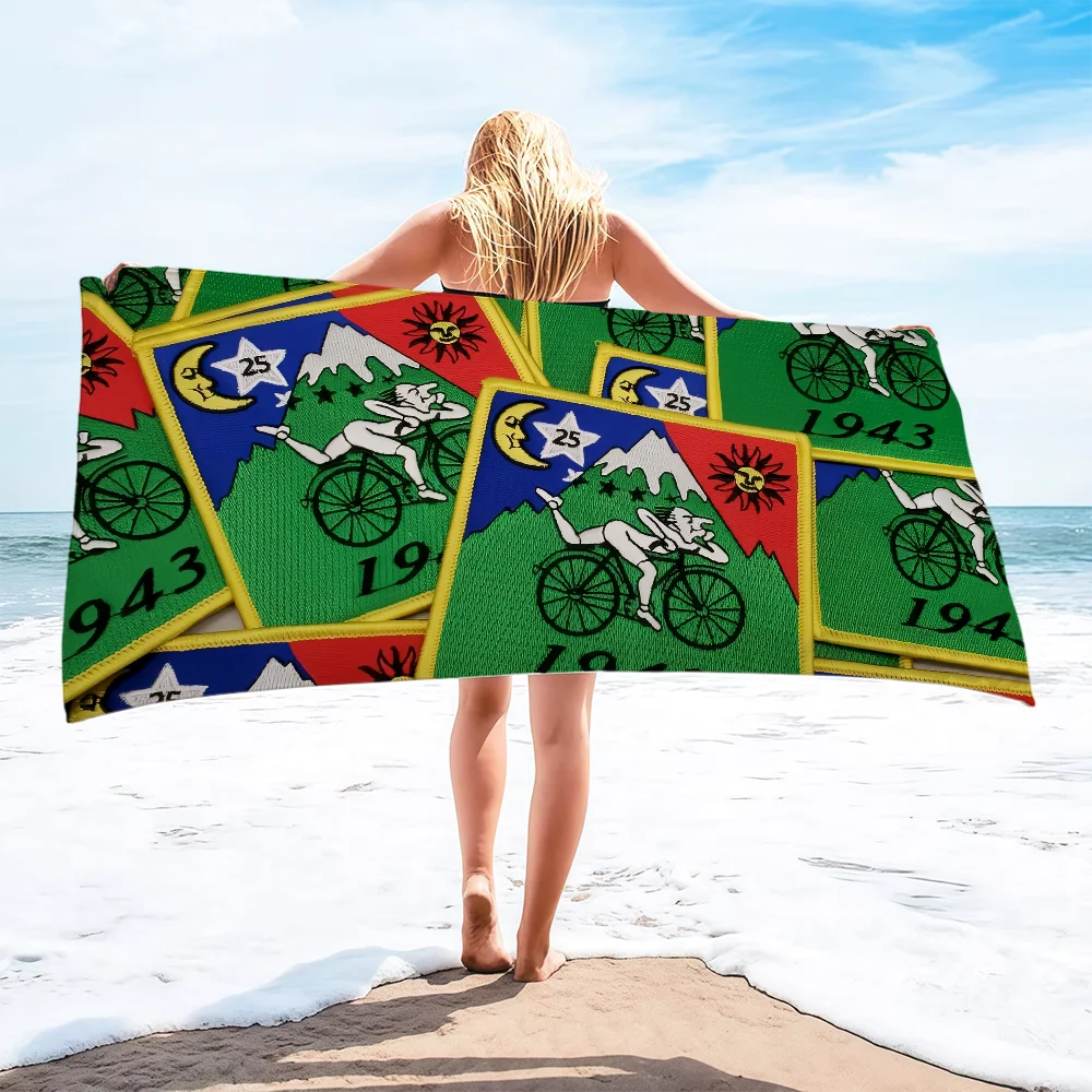 LSD 1943 A-albert H-hofmann Towel Gift For Travel Gym Sauna Travel Spa Shower Camping Quick Dry Sports Beach Towels Soft Pool