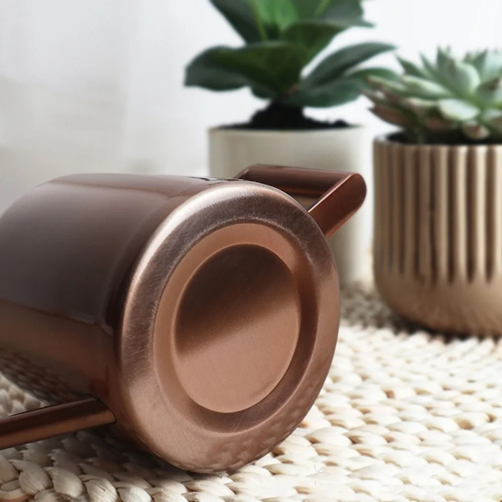 300ml Watering Can Stainless Steel Bronze Plant Watering Can Semi Open Long Spout Flower Watering Pot For Indoor Plants