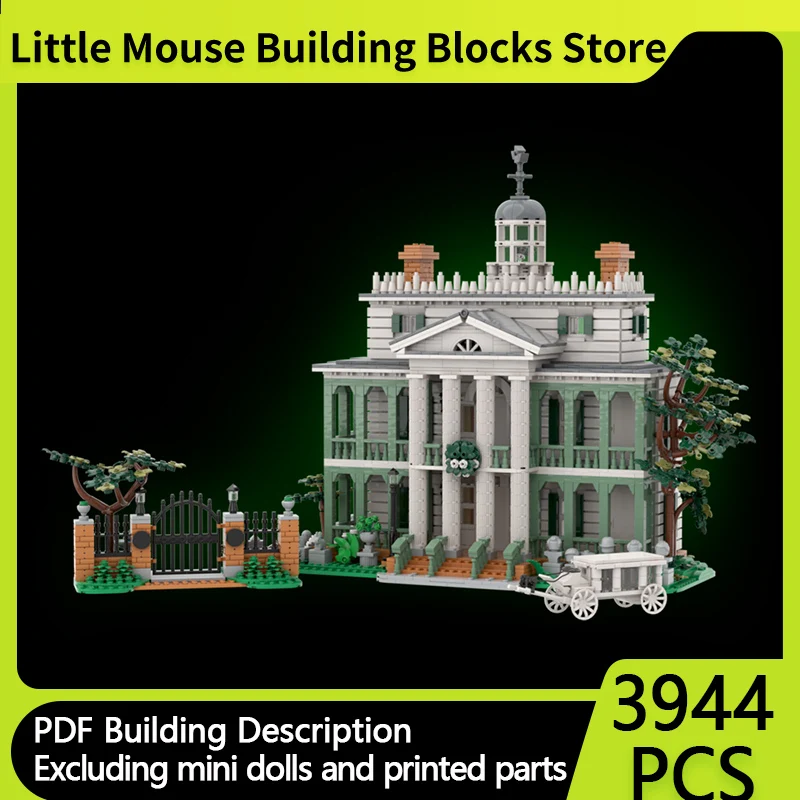 

Модель Street View MOC, строительные кирпичи, готическая архитектура, особняк, модульные технологии, подарки, праздник, сборка, детские игрушки, костюм