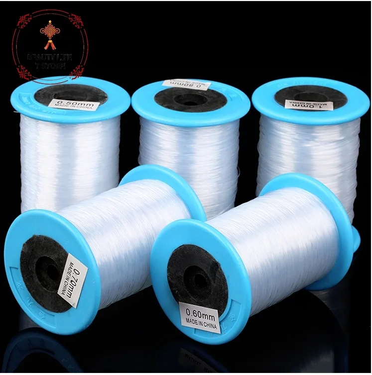 0.5~1mm Transparent Crystal Threads No-Elastic Fishing Line Braided String For Beading DIY Handcraft Jewelry Ornaments Making