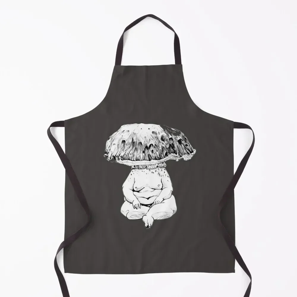 

Fat Mushroom! Apron Cute Kitchen chef for man Household Items Useful waiter Apron