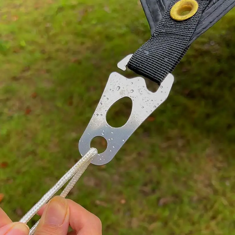 Hebilla de ajuste de fijación para tienda de campaña, Tensor de cordón, cuerda de viento a prueba de viento