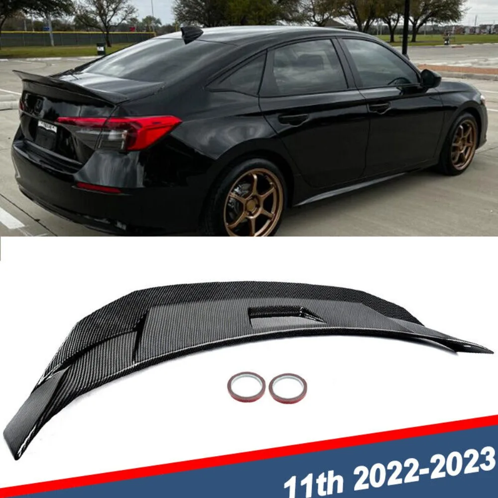 

Стильный спойлер для багажника Carbon Look JDM Highkick для Honda Civic 11 2022-2023, США