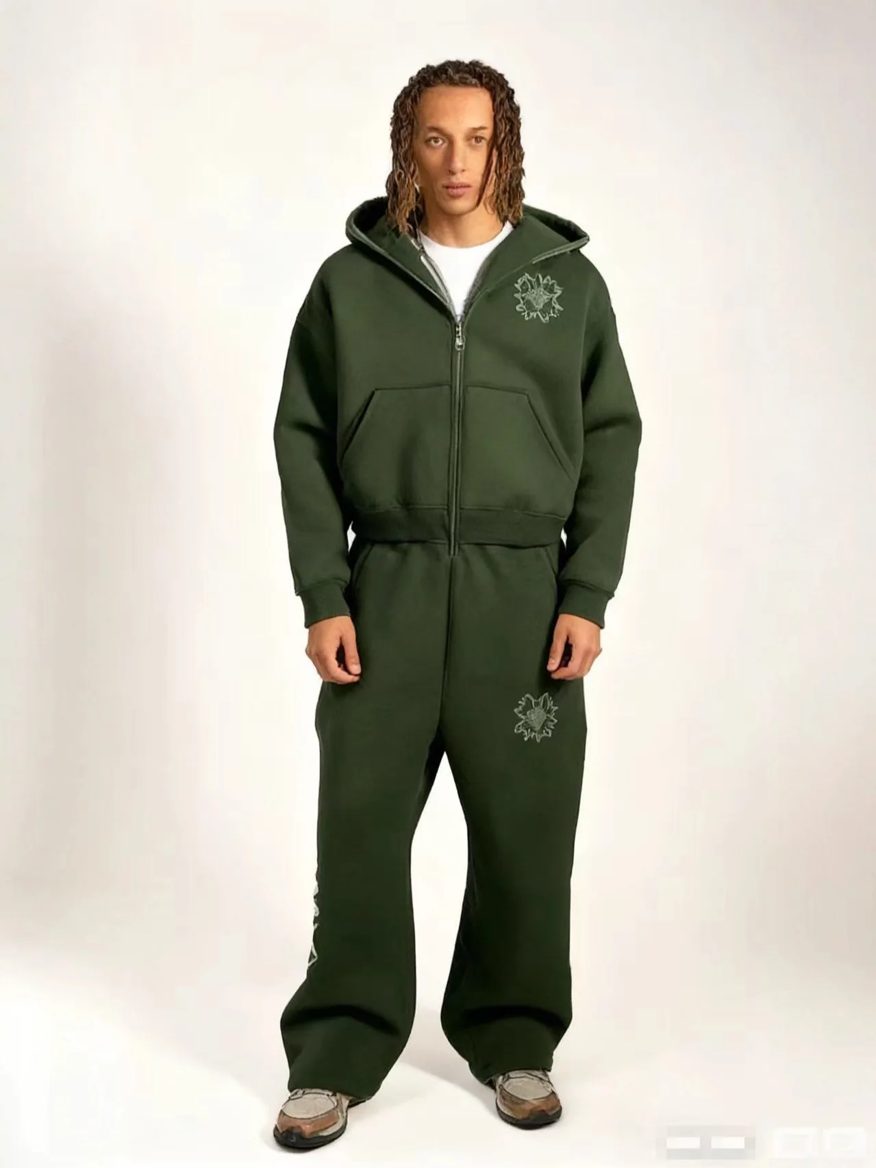 

Унисекс 2026, осенне-зимний новый винтажный уличный комплект с капюшоном, свободная повседневная толстовка на молнии, спортивный костюм, наряд из двух предметов