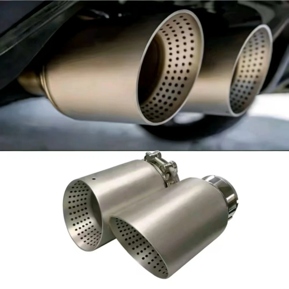 

1 Pcs Matte Stainless Steel Car Exhaust Tip System Pipe Universal Exhaust Tip For VW GTI MK7 Golf7 Nozzle 60MM 63mm Muffler Tip