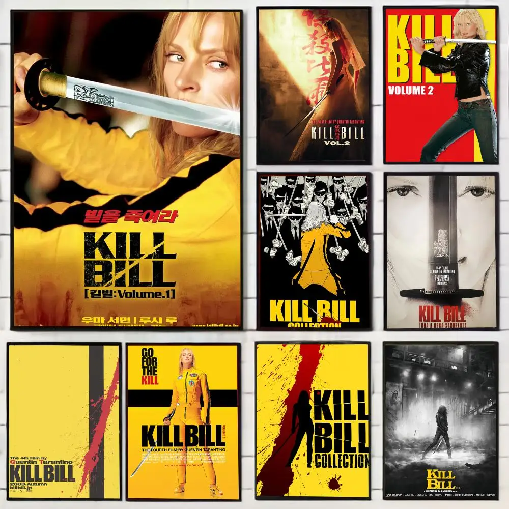 Classic Hot Movie Kill Bill Painting Calligraphy Stylish Wall Art Poster, Bedroom Living Room Home Decor Gift