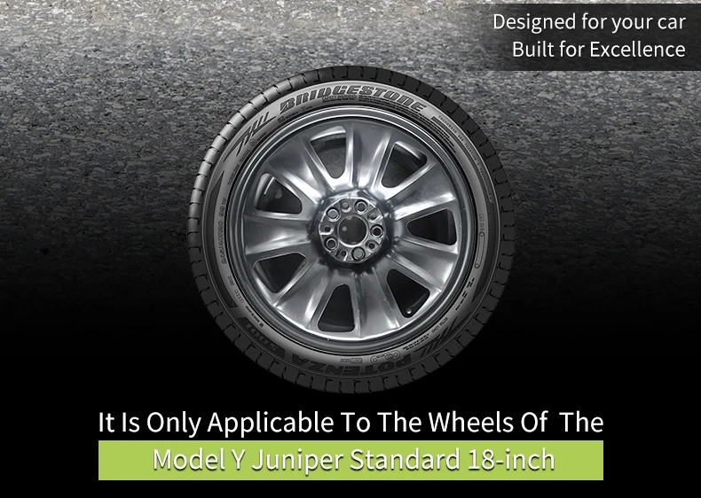 4 Stück 18" Tomahawk-Style Radkappen für Tesla Model Y Juniper Standard 2026 Radkappe Vollrandabdeckung Ersatz-Radabdeckung Zubehör – Detail 4