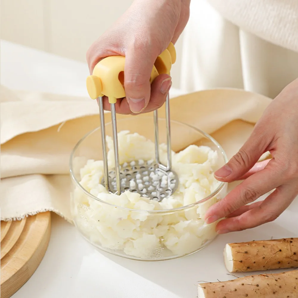 

Easy To Clean Manual Potato Masher Stainless Steel Durable Potato Ricer Household Food Masher Complementary Food