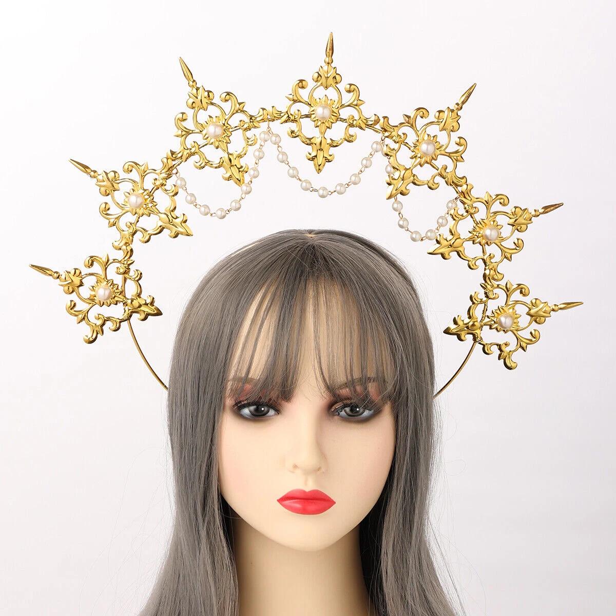 

Halloween Women's Headwear Metal Crown Headband Unisex Cosplay Headpiece Jewelry Gift Party Accessories Costume Props