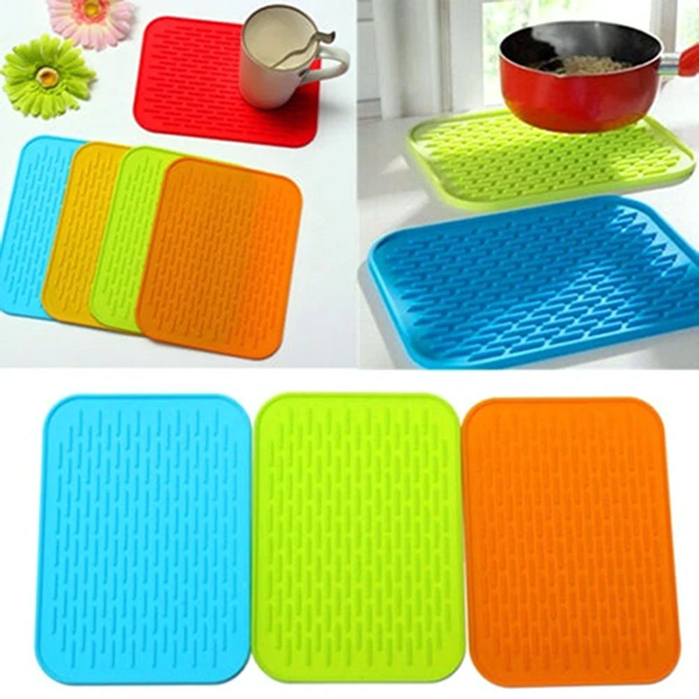 

Heat Resistant Mat Silicone Non-Slip Baking Pad Kitchen Cooking Tableware Protection High Temp Insulation