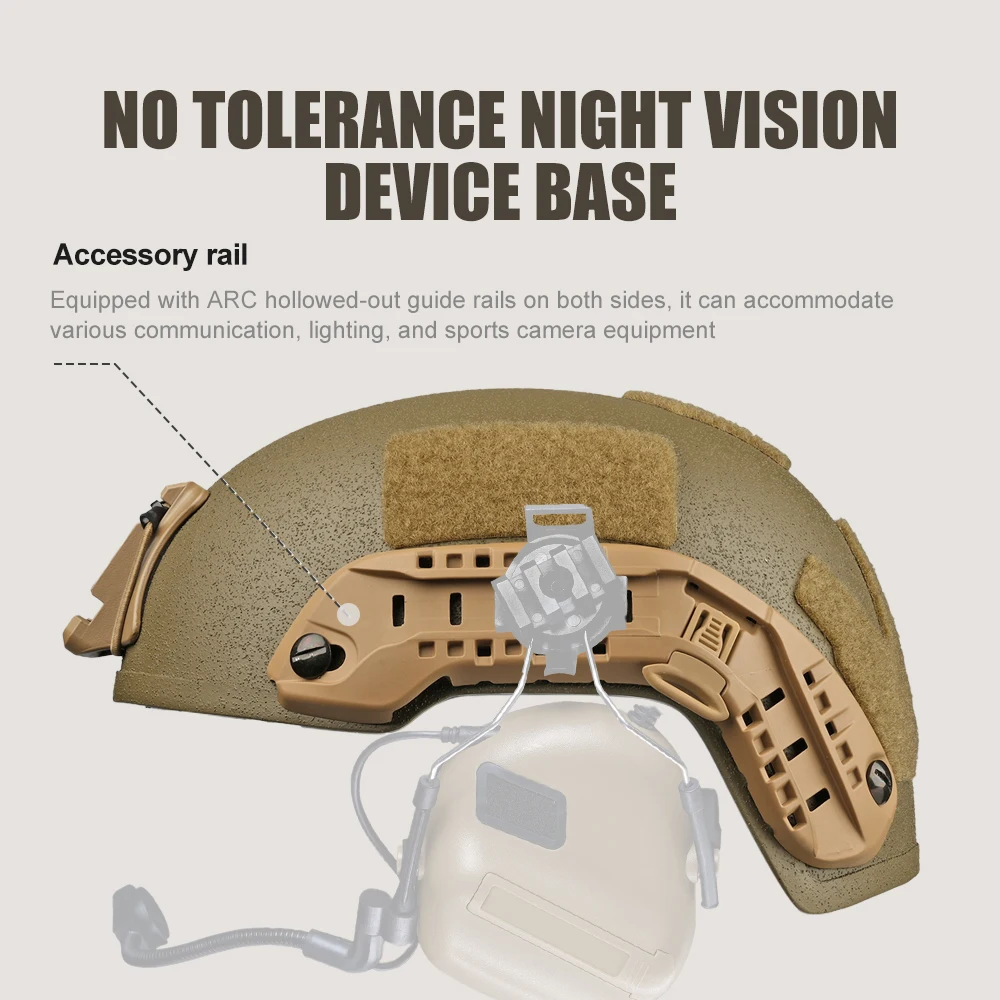 FAST PJ/ECH/USMC/MICH2001 tactische helm - hoog uitgesneden glasvezel |   Civiele bescherming |   Niet-militair/politiegebruik