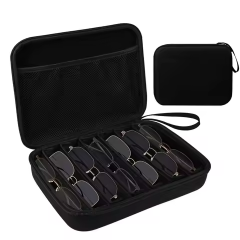 4 pairs of sunglasses storage box, EVA hard-shell glasses storage box portable travel glasses finishing bag