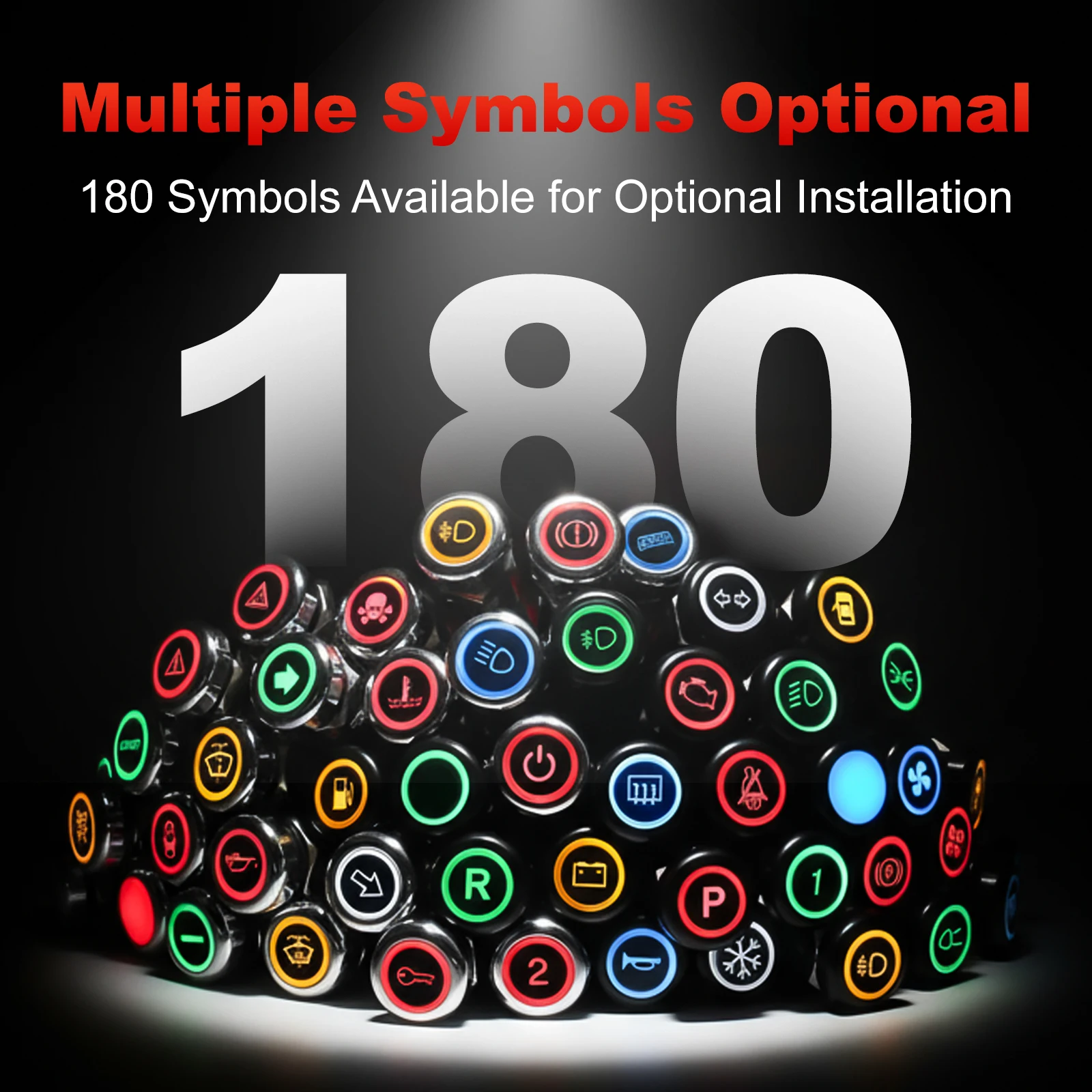 

8mm Mini Symbol indicator light 12V 24V LED Car Boat LED Warning Dashboard Signal Lights Instrument Pilot light Metal Shell