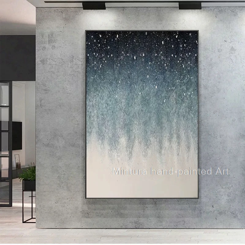 Mintura Handpainted Oil Painting On Canvas Handmade All The Stars Large Size Wall Art Picture Home Decoration For Living Bedroom