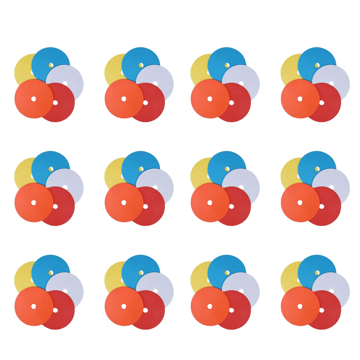 L71A 60팩 플랫 디스크 마커 미끄럼 방지 스팟 마커 축구 농구 스포츠 속도 민첩성 훈련 마커