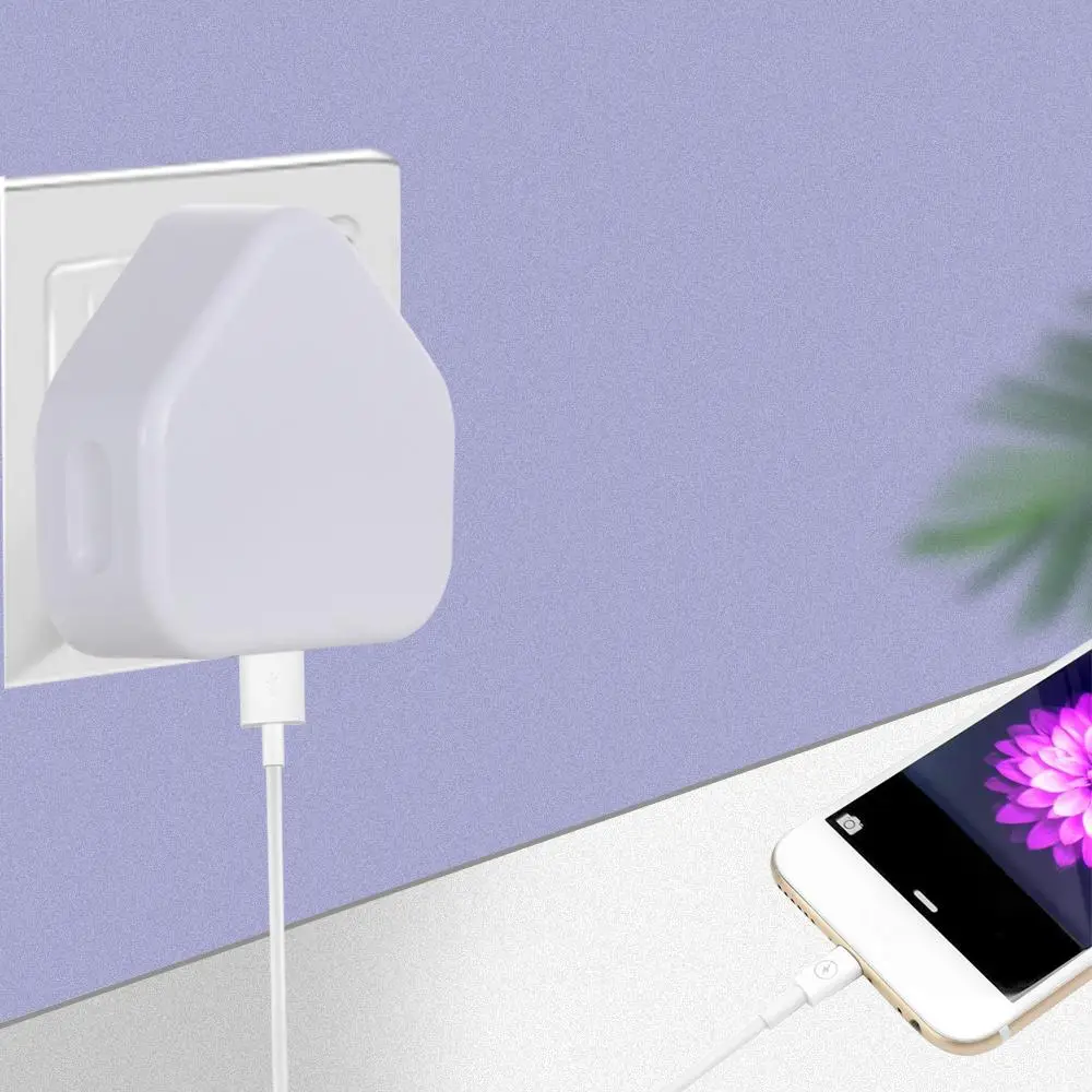 Office 3 Pin 1 Port USB USB Charger Wall Charger UK Plug Power Adapter