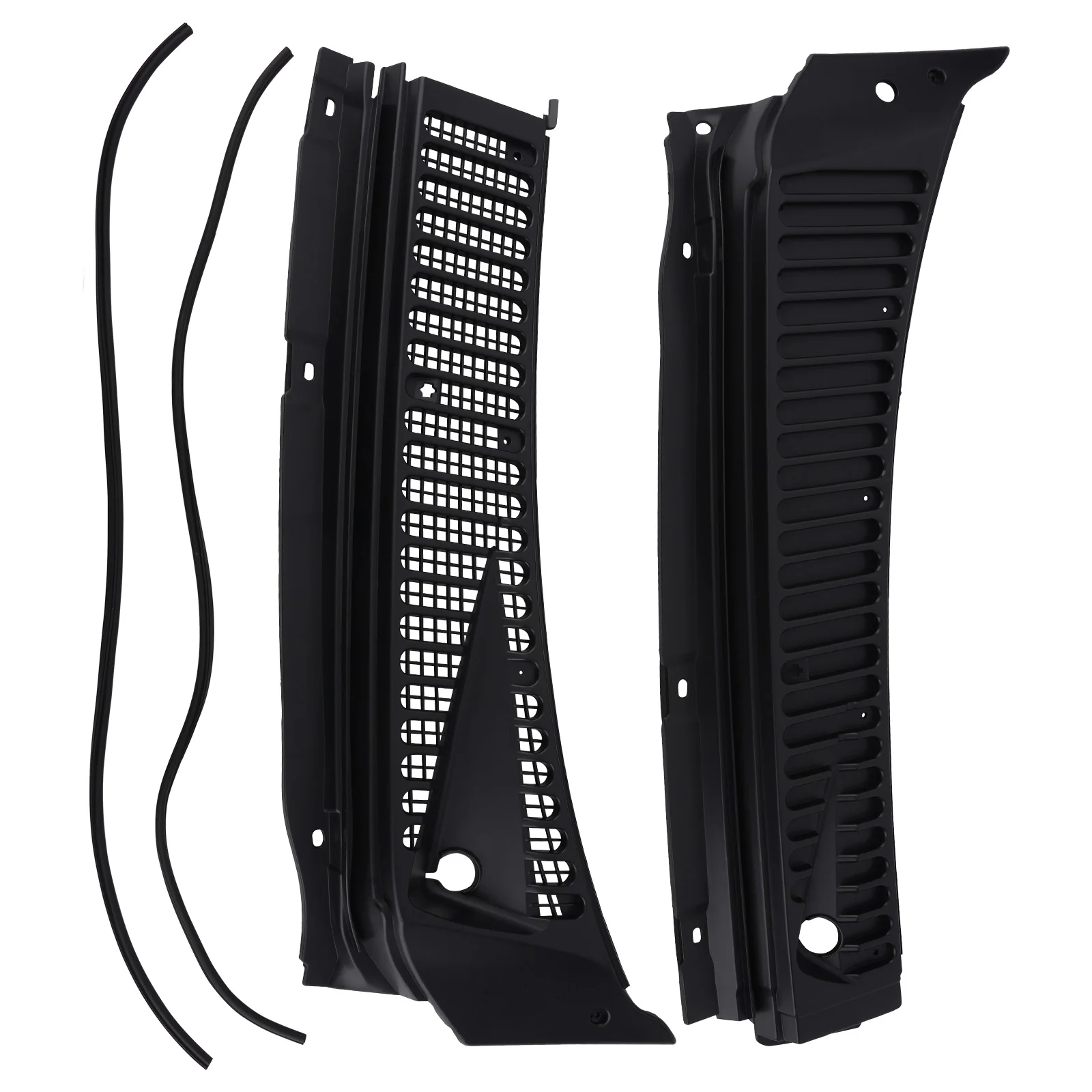 

Windshield Wiper Vent Cowl Screen Cover Grille Panel Set For Ford F250 F350