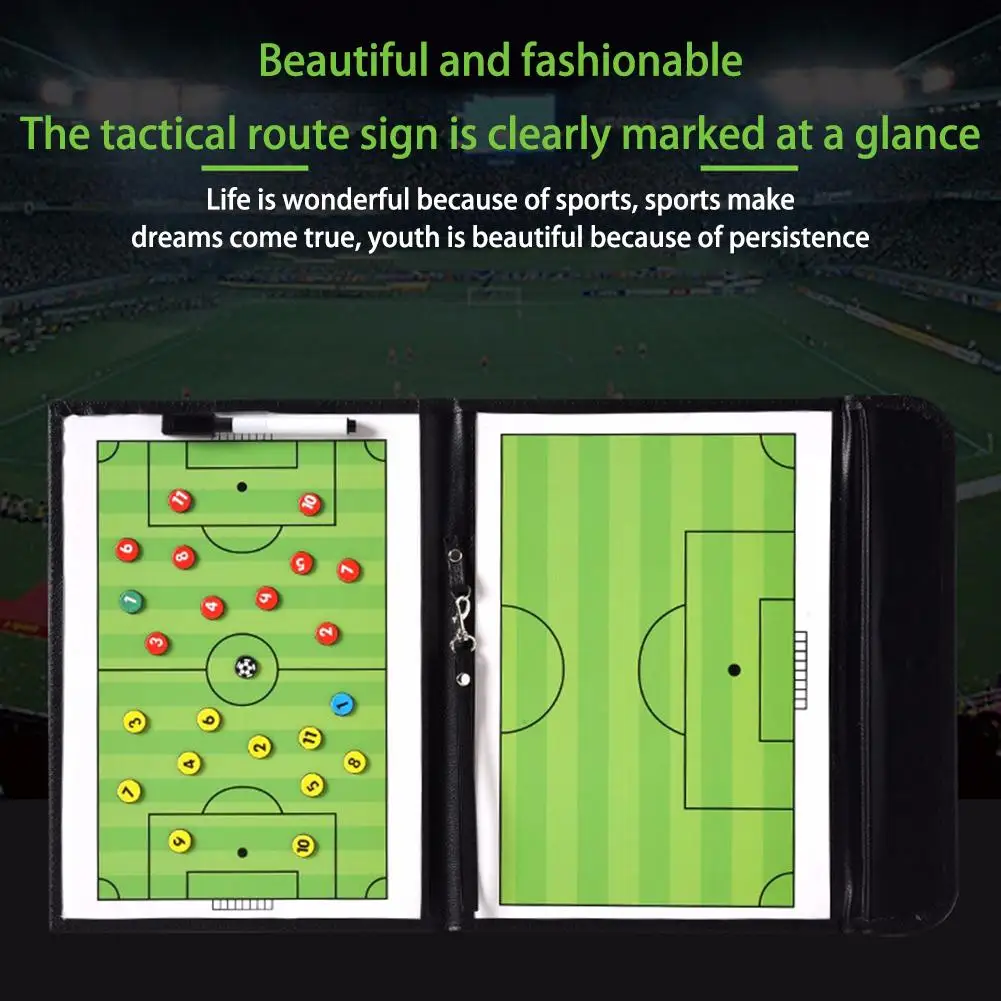 Foldable Magnetic Tactic Board Soccer Coaching Coachs Tactical Board Football Game Football Training Tactics Clipboard