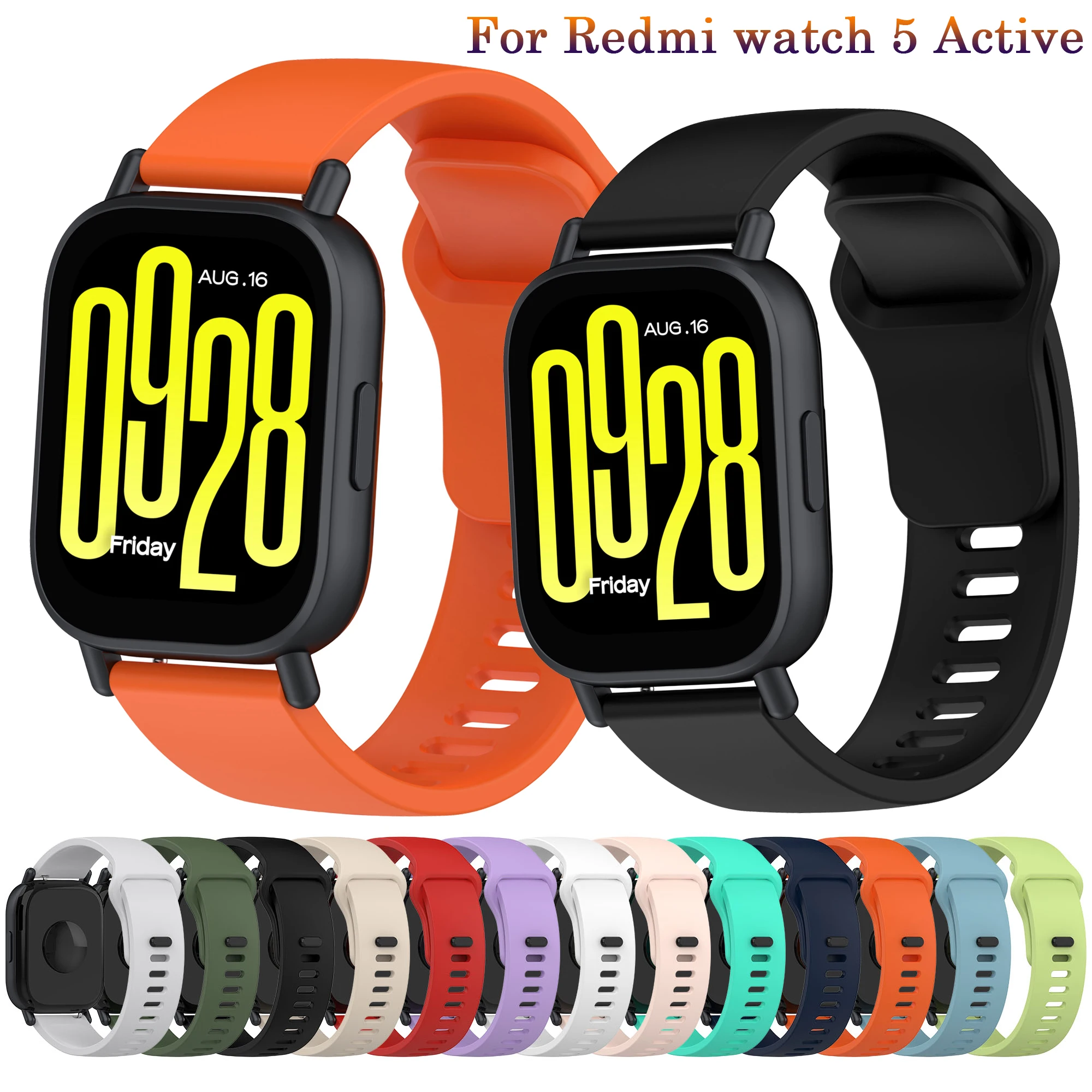 

Original Silicone Strap For Redmi watch 5 Active SmartWatch WristBand For Redmi watch5 Active Sport Band Bracelet 22mm Watchband