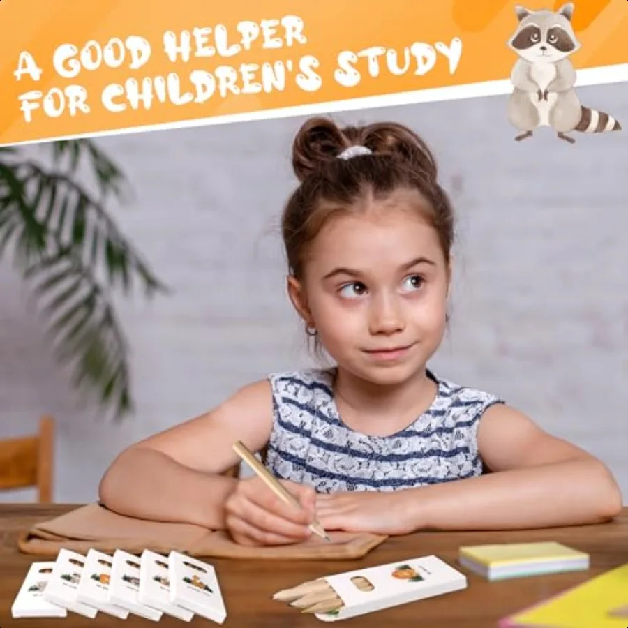 48packs 288pcs Bulk Mini Drawing Pencils Set 3.5 Inch Mini Colored Pencils Coloring Pencils in Kraft Boxes Inspirational Motiva