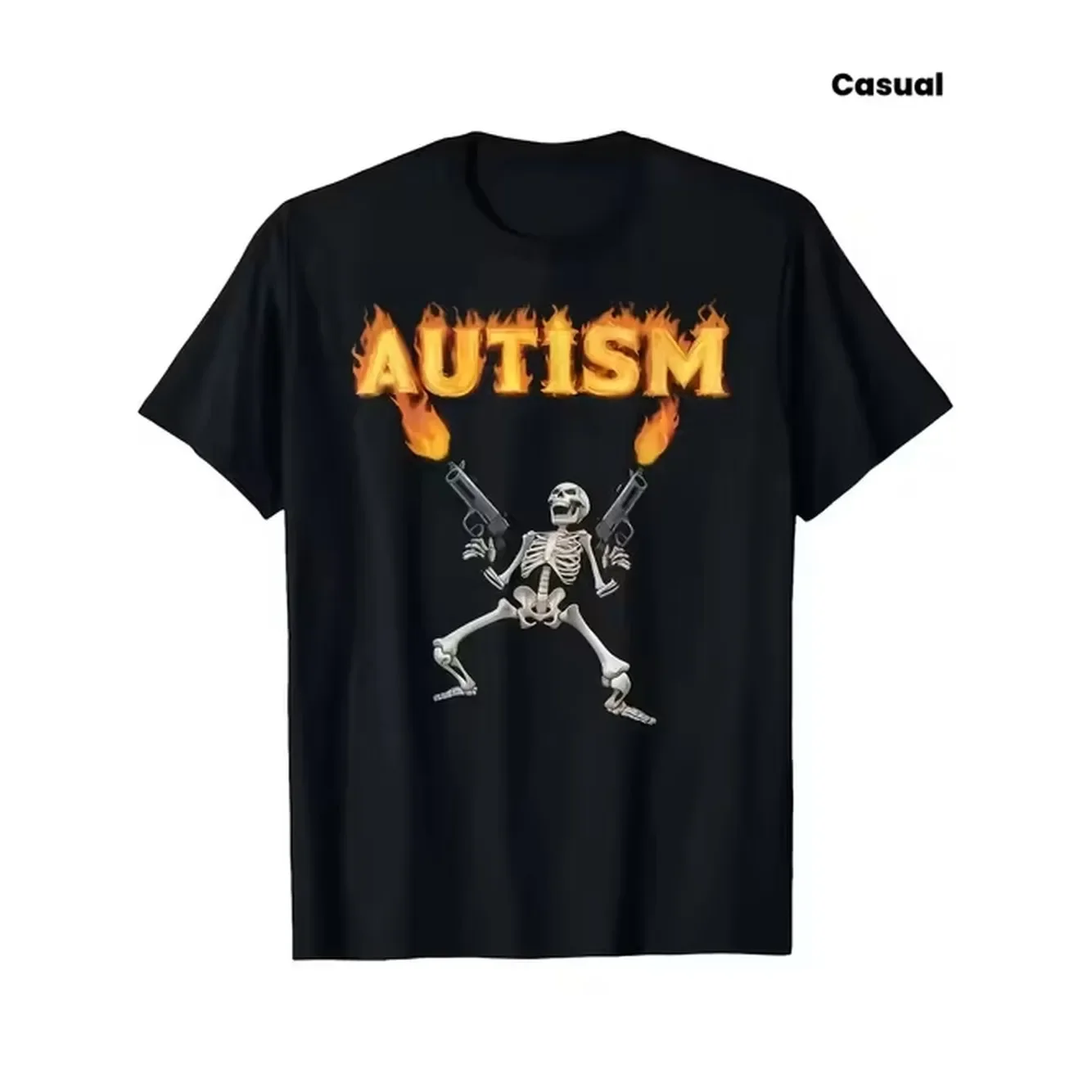 Awareness Skeleton T Shirt Funny Crew Neck Short Sleeves Casual Fit Quirky Specific