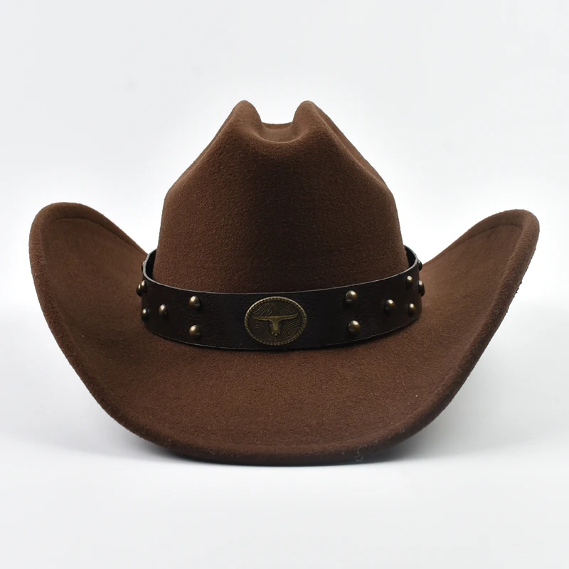الرجال النساء خمر كبيرة الحافة قبعات رعاة البقر الغربية قبعة شهم راعية البقر الجاز قبعة قاء زجاجي قبعات الكنيسة #3
