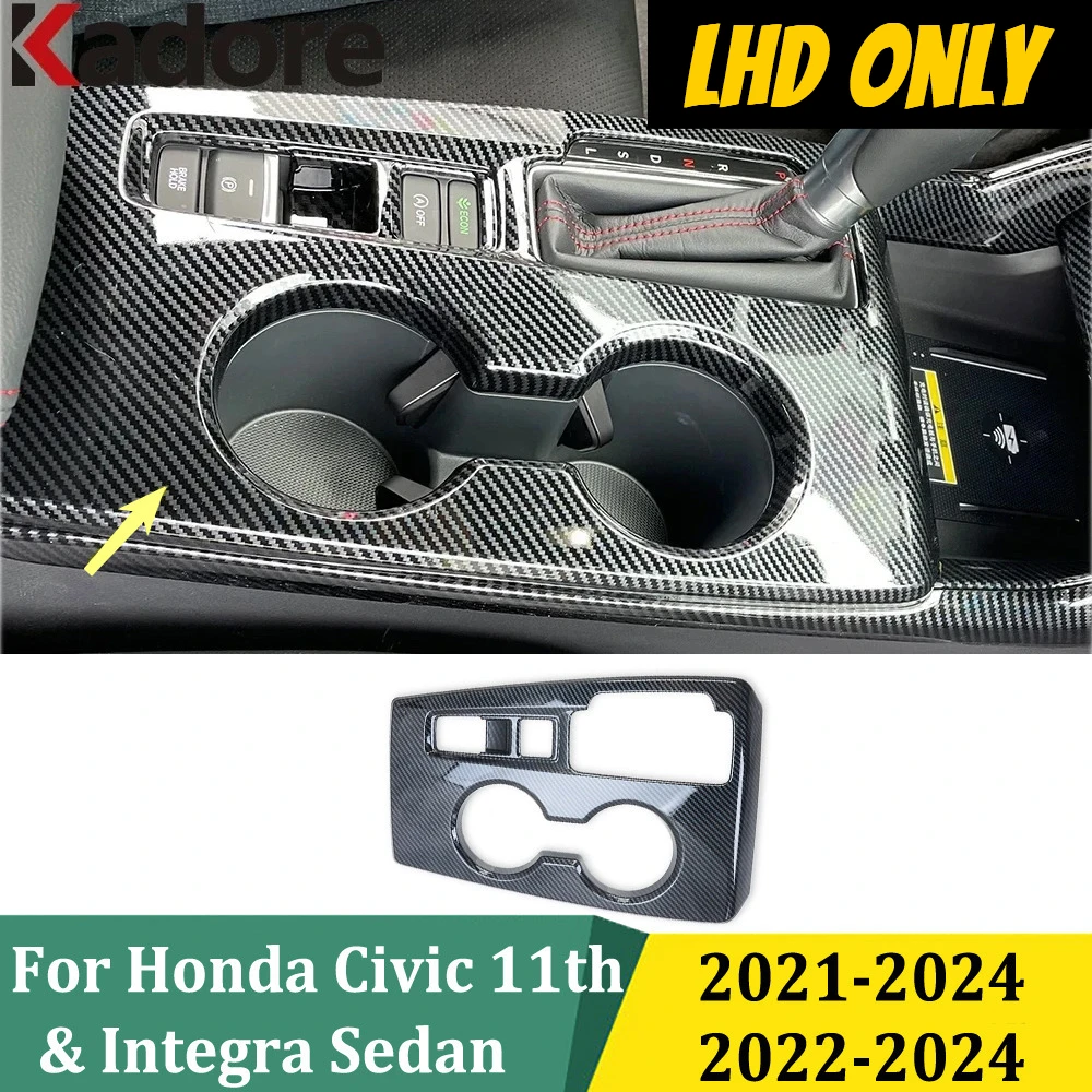 

For Honda Civic 11th 2021-2024 & Integra Sedan 2022-2024 AT Center Console Gear Shift Box Panel Frame Cover Trim Car Accessories