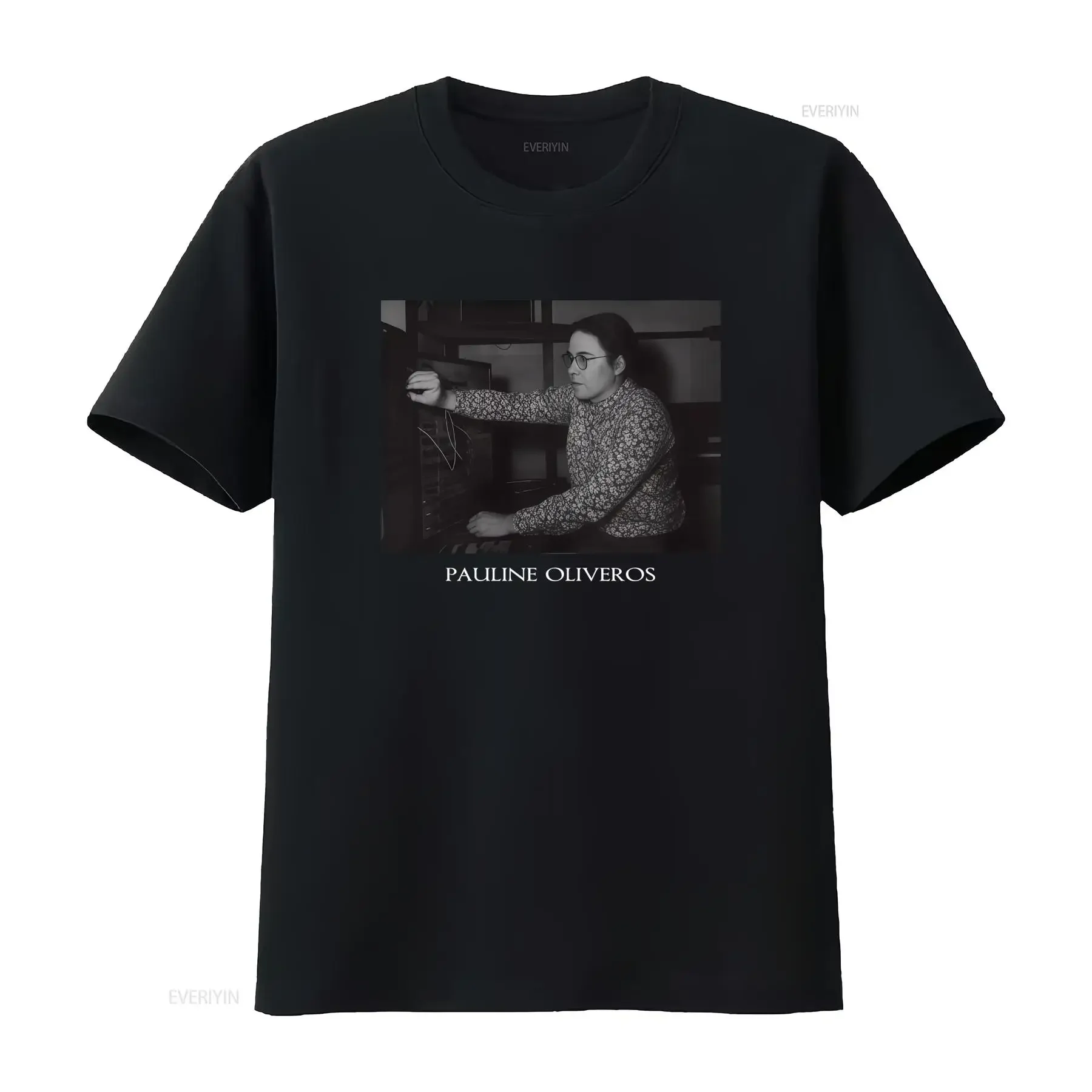 Camiseta Pauline Oliveros Pioneras de la Música Electrónica, 6 Colores, Estilo Retro para Amantes, Vintage, Lavada, Gráfico Versátil