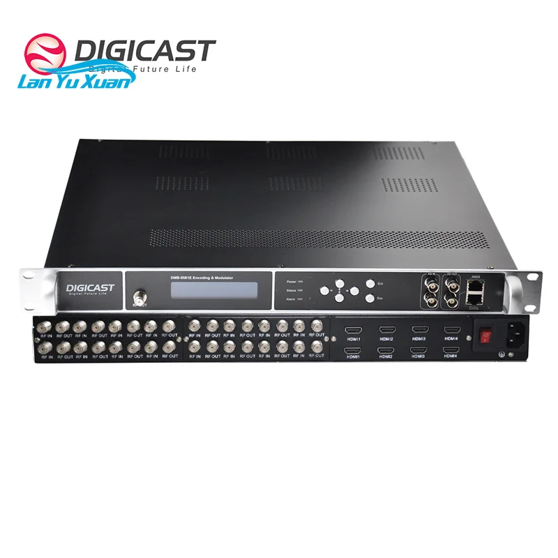 DIGICAST Digital FTA Max 24 Tuners DVB S/S2/S2X/ATSC/DVB-T2 to 16 DVB T/DVB-C RF Modulator with BISS Support