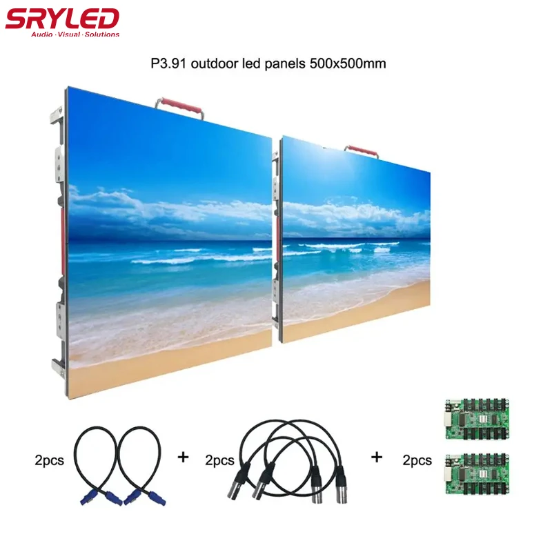 SRYLED HD Outdoor Rental Led Screen IP65 Waterproof P3.91 1.64ft x1.64ft Music Concert Events LED Background LED Video Wall