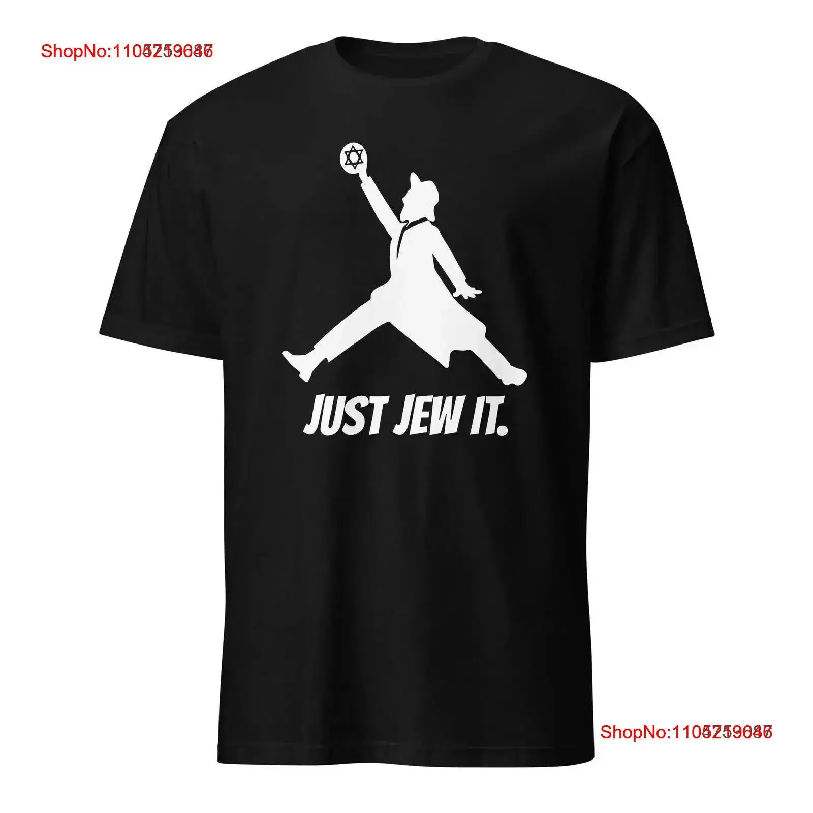 Just Jew It Jump man T Shirt Jewish vintage Washed Versatile designer clothes Top For Everyday Wear Soft Stylish streetwear
