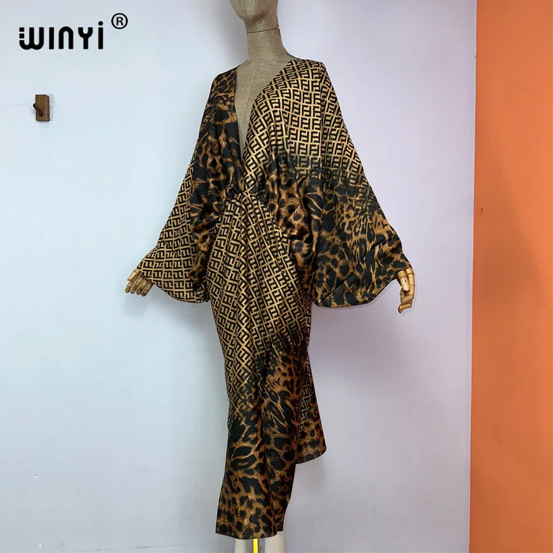 Dress New Fashion Africa Abaya Maxi Dress Retro print Kimono Kaftan Mujer Vestido Caftan swimsuit woman 2023 boho clothing