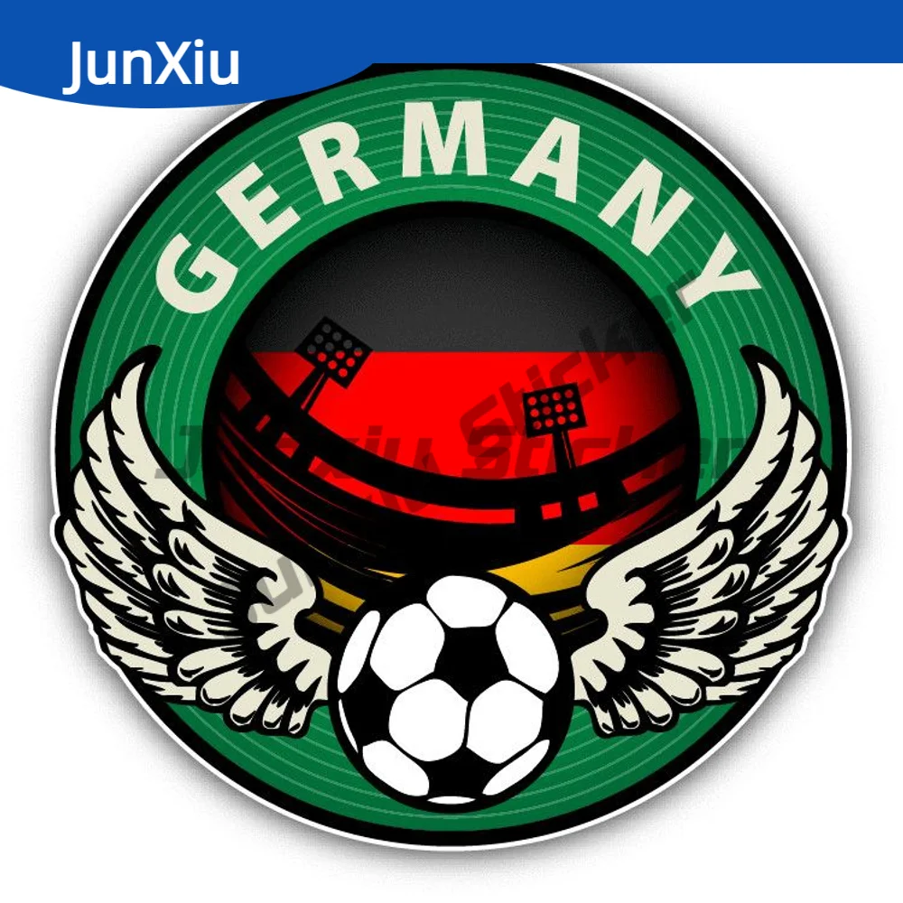 

Germany Football Sport Wing Soccer Label Sticker Car Window Bumper Truck Pickup Camper Car Body Refrigerator Wall Decal Scratch