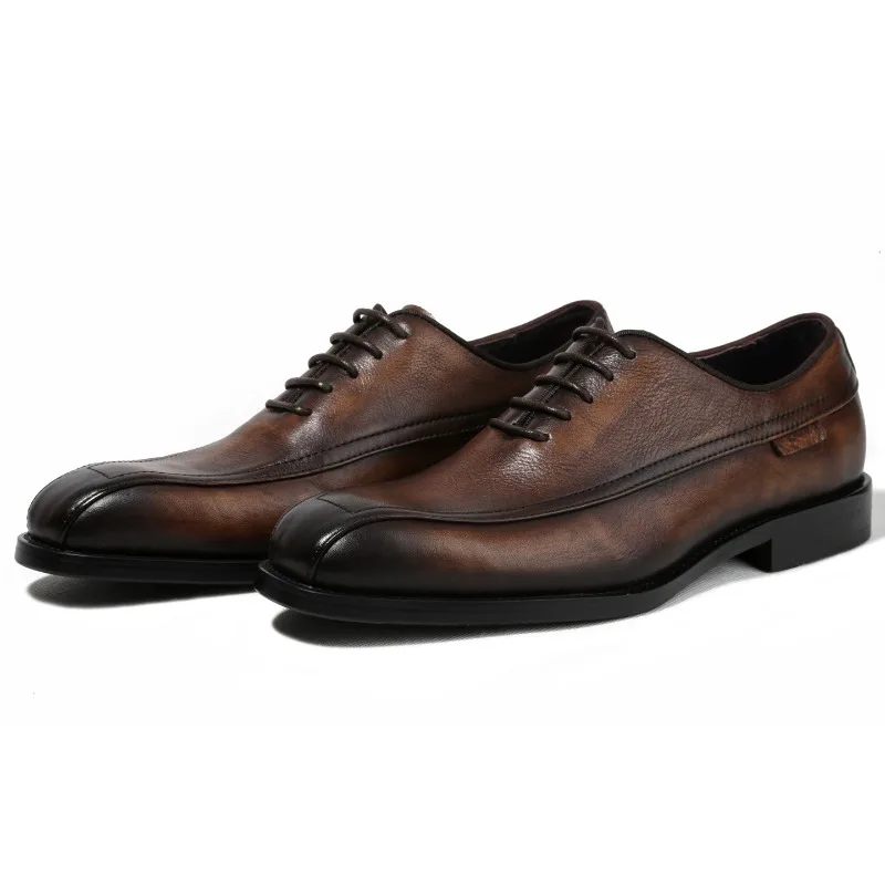 Elegant Mens Wedding Derby Shoes Luxury Handmade Quality Comfortable 2026 Autumn British Style Dress Social Shoes Male Size 44