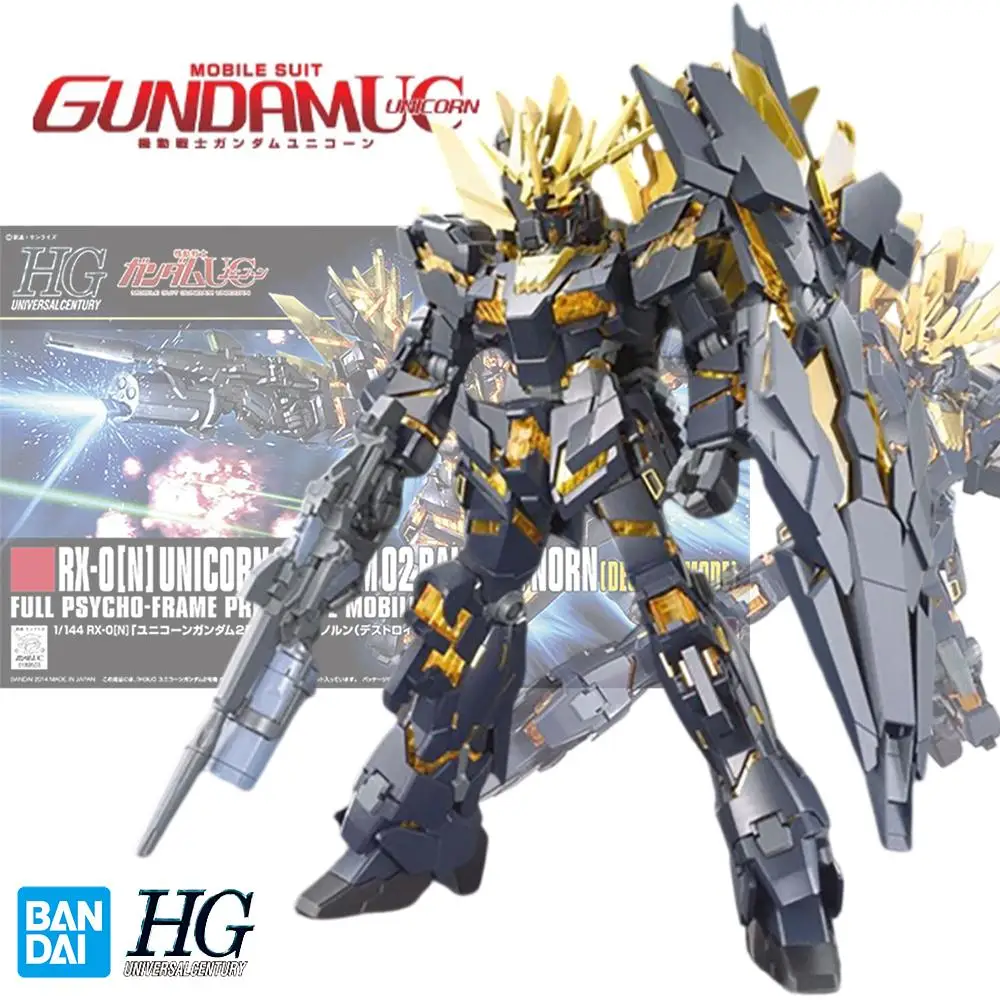 

Bandai Genuine HG UC 1/144 UNICORN GUNDAM-02 BANSHEE Destroy Mode Anime Action Figure Assembly Toys Model Decorative Toy Gifts