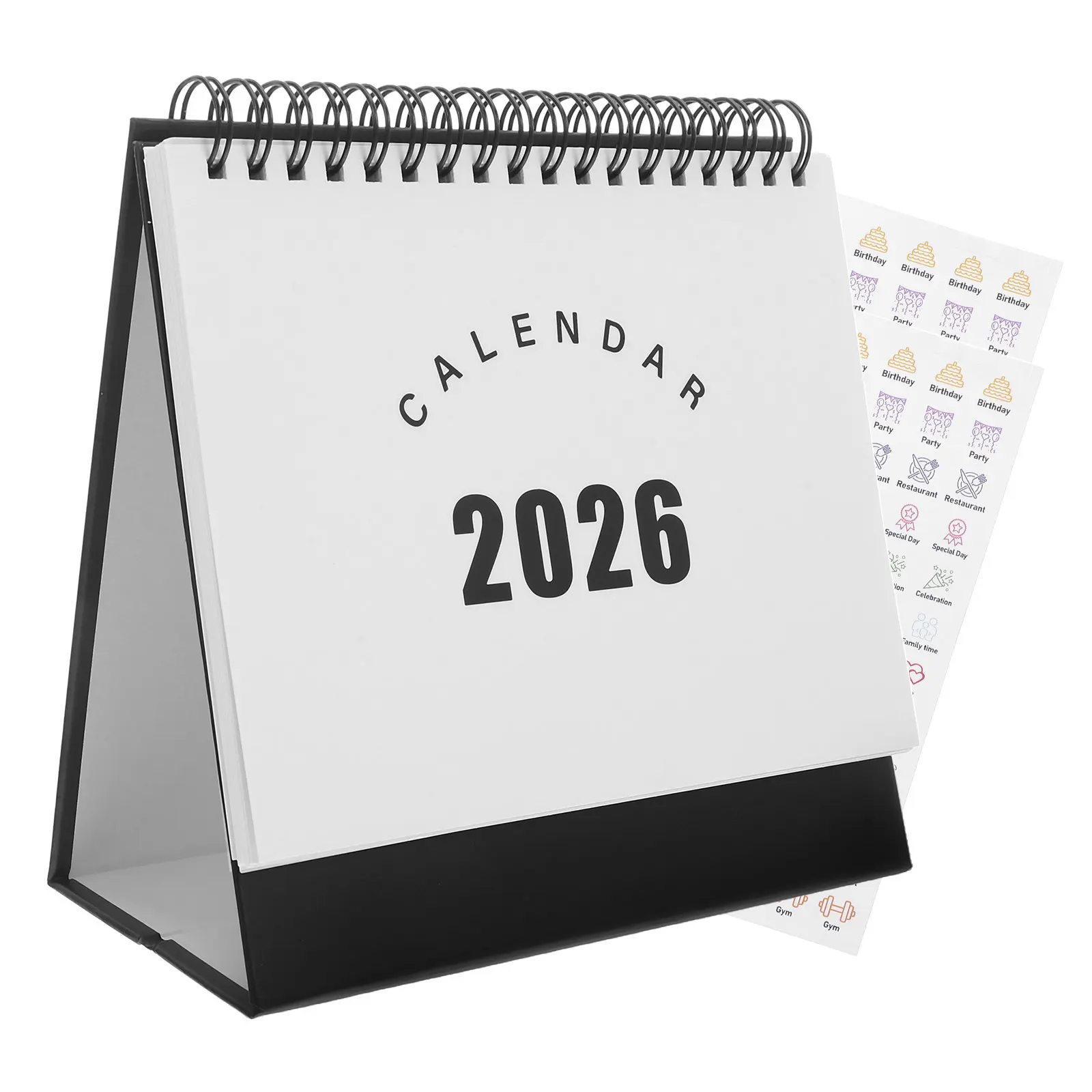 

Small Desk Calendar 2026 Flip Format Running from 2025 to Dec 2026 Compact Desktop Pad Planner for Office Study Room Minimalist