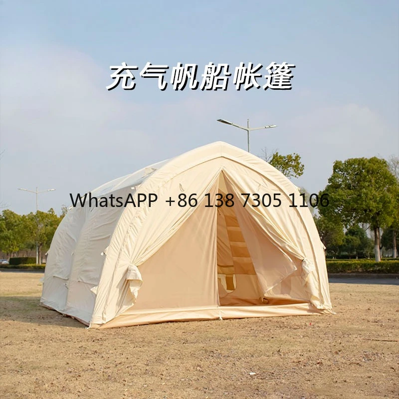 

Hot Sale Roof Inflatable Tent with Canopy Large Space Family Tent Automatic Rainstorm Protection Camp Tent