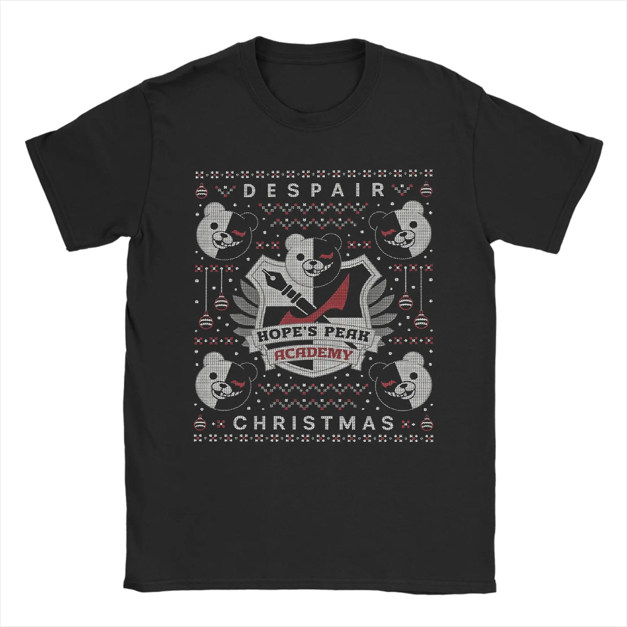 T-Shirt Hopes Peak Academy Christmas Danganronpa Funny Pure Cotton Tee Shirt Short Sleeve  T Shirts Crew Neck Tops Gift Idea