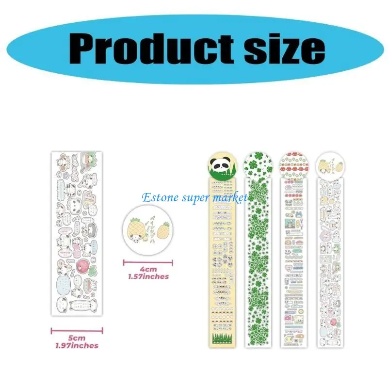 090B Rotolo nastro carta con adesivo per cancelleria per scrapbooking e motivo panda