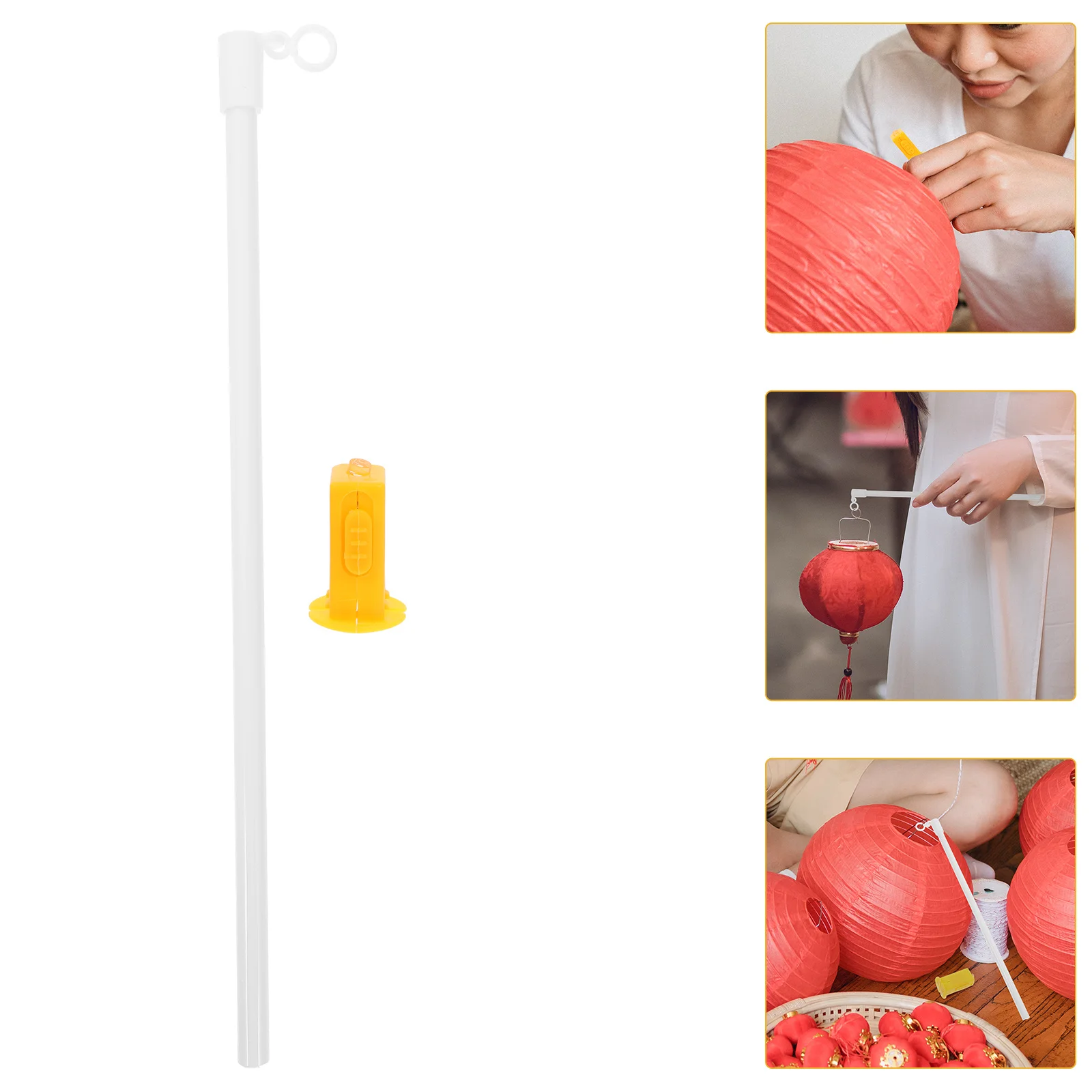 

8Sets ABS Handheld Lantern Sticks Smooth Edges Portable Size DIY Supplies for Home Made Lanterns Lantern Sticks