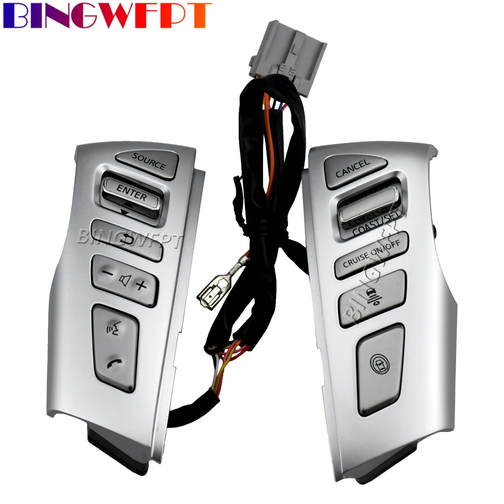 With Backlight NEW Car Steering Wheel Controls Volume Telephone Sound Cruise Switch Buttons For Nissan PATROL Y62 2012-2018